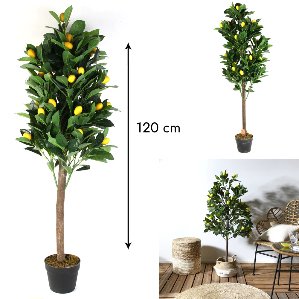 Artificial lemon tree plant 120 cm