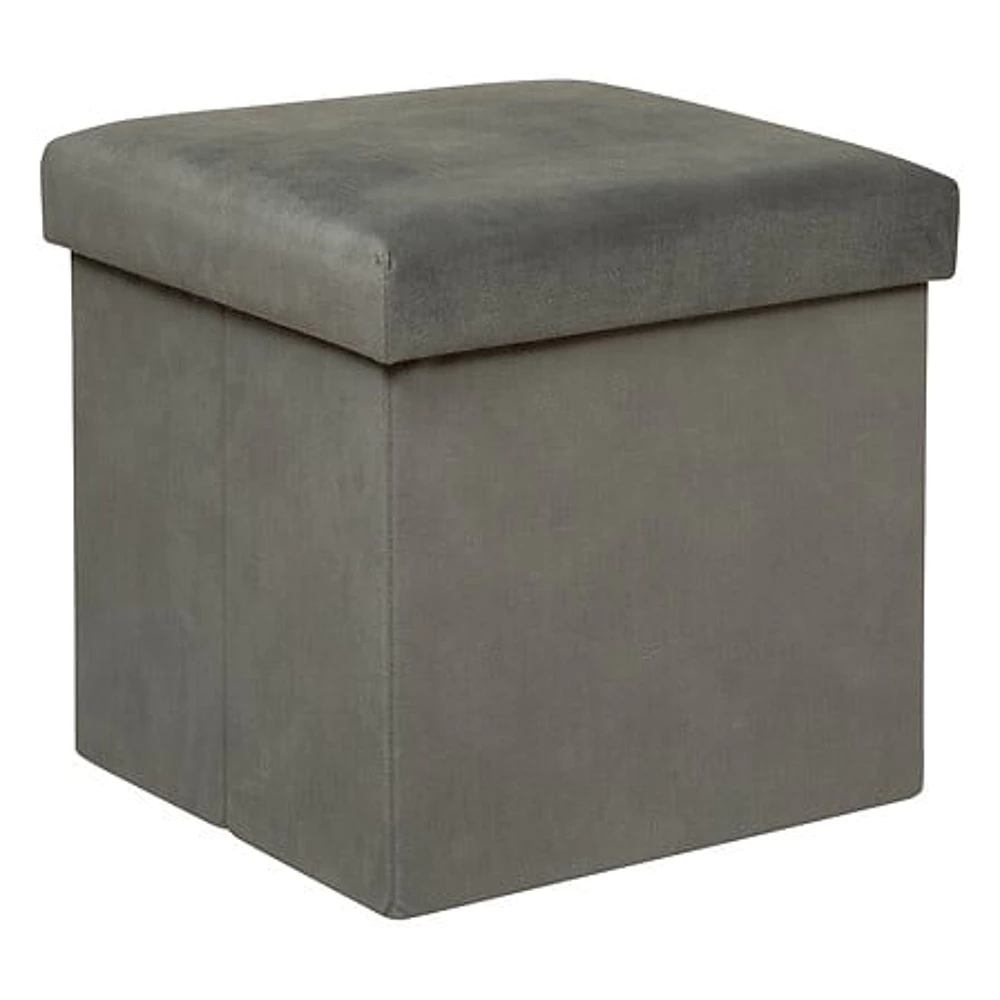 Pouf pliable Lilou gris