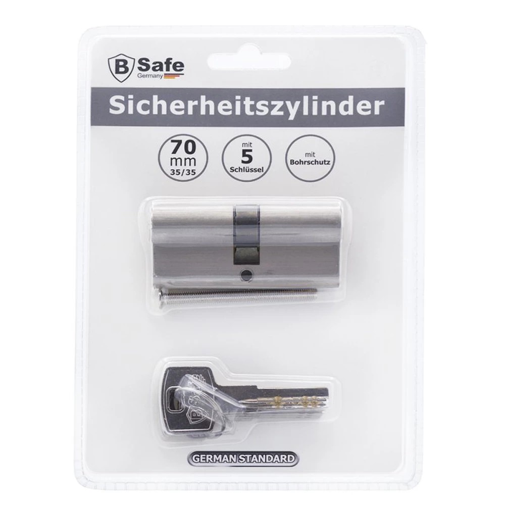 Security cylinder 70 mm (35/35) with 5 keys