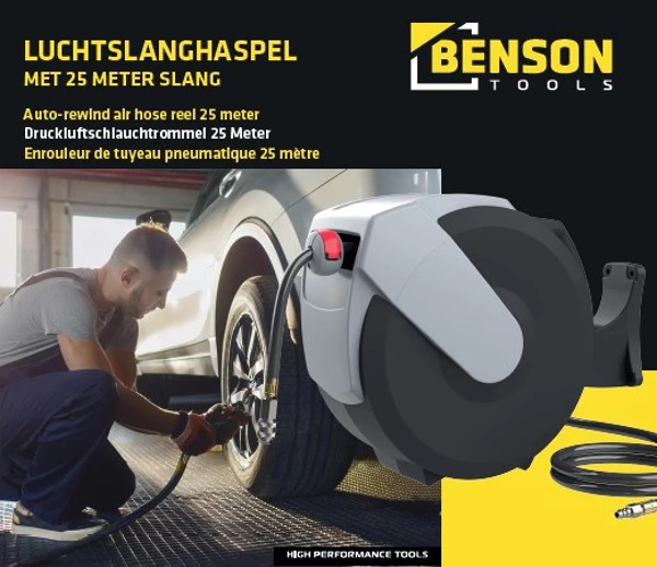 Benson Luchtslanghaspel Automatic Hose Air Reel 25M