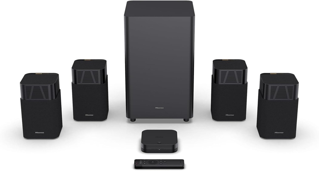 Hisense Devialet HT Saturn 4.1.2 channel home cinema with wireless subwoofer, Dolby Atmos, DTS:X, Bluetooth 5.3, EzPlay, HDMI