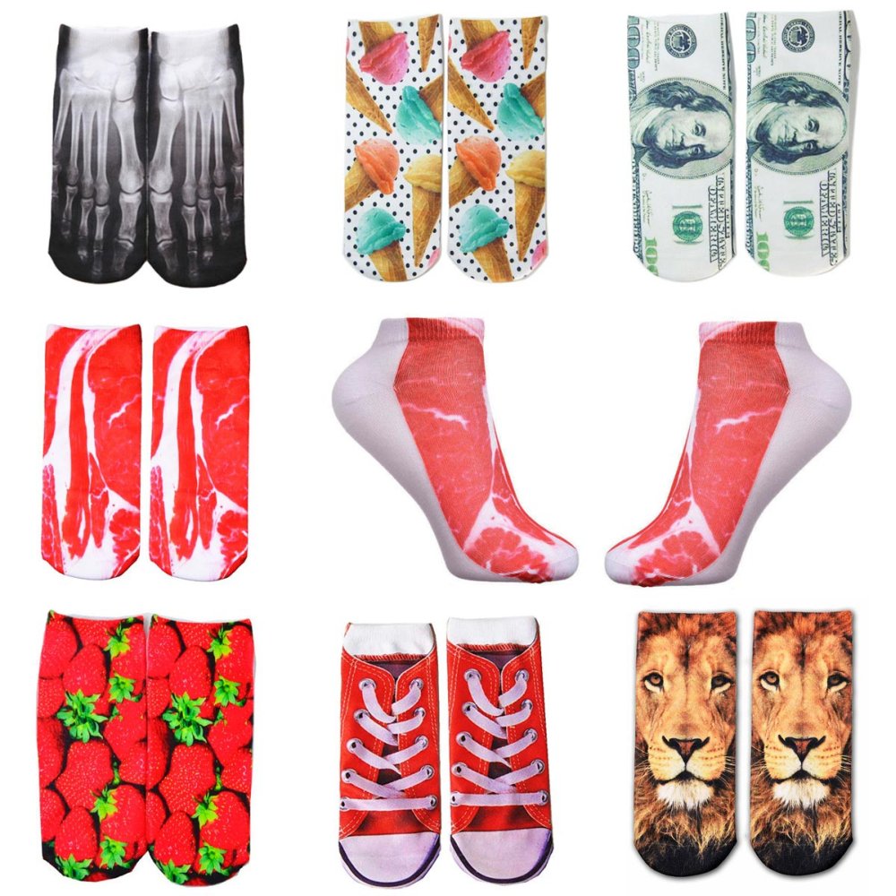Chaussettes Socquettes 3D Imprime