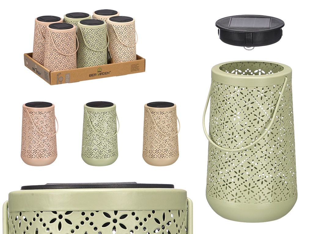 Solar lantern, conical shape, diamond pattern,