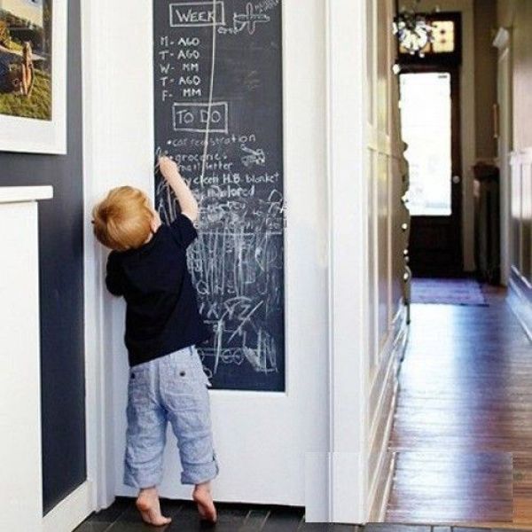Adhesive blackboard for chalk