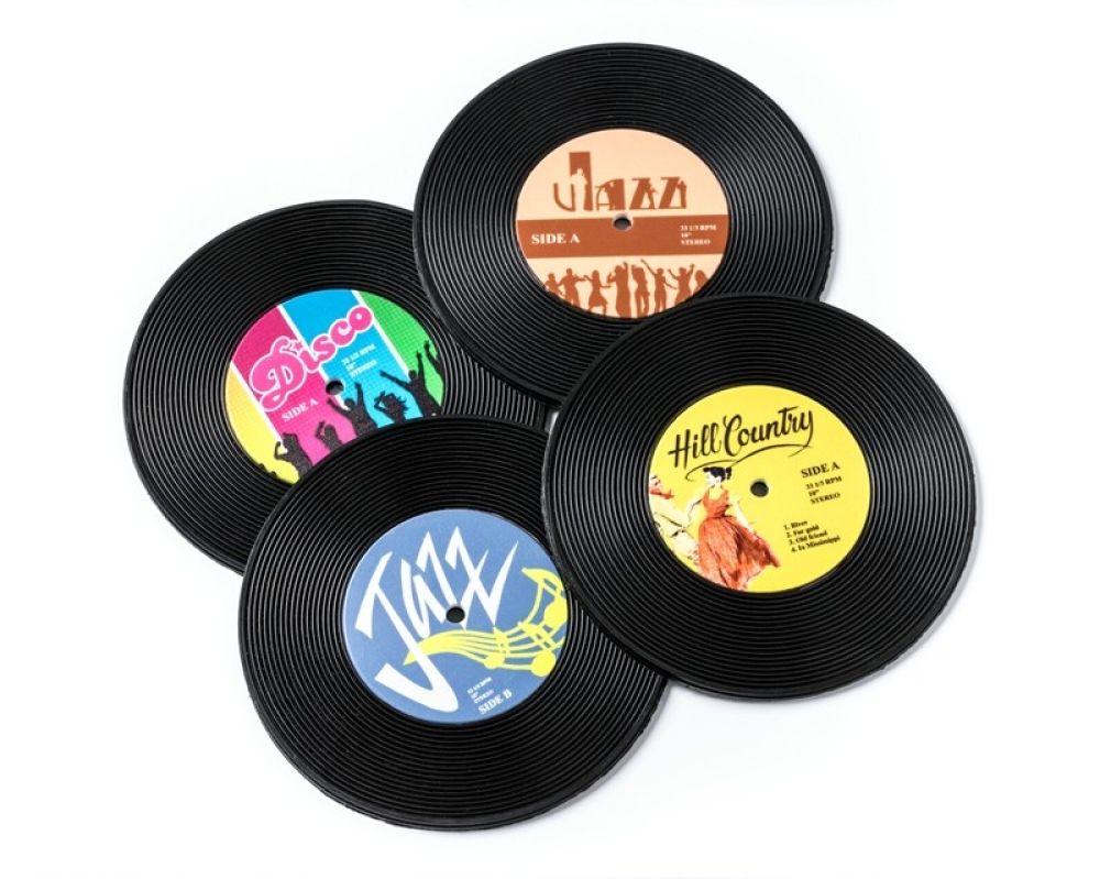 Sets de table rétro en vinyle – 4 pièces