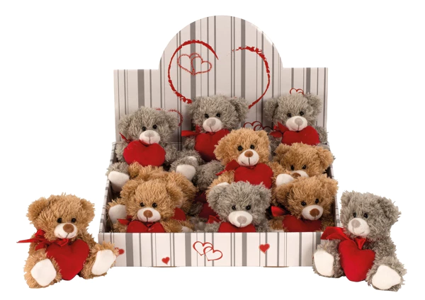 Bear with heart H 12 cm