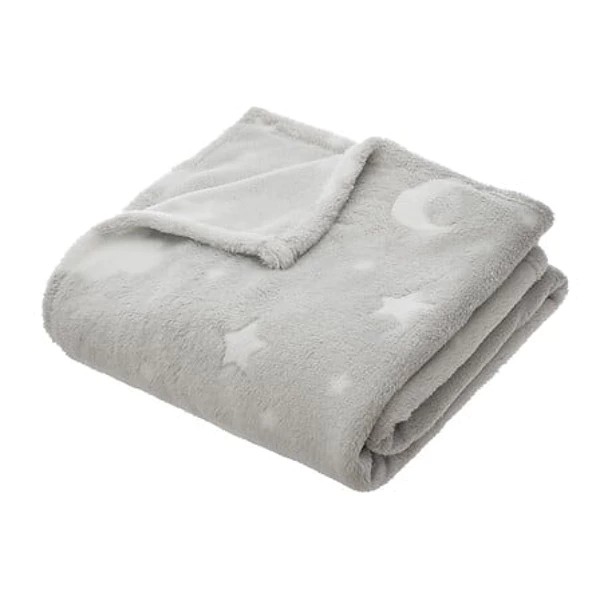 Plaid phosphorescent gris 125 x 150 cm