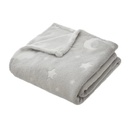 [158771B ZEN35] Plaid phosphorescent gris 125 x 150 cm