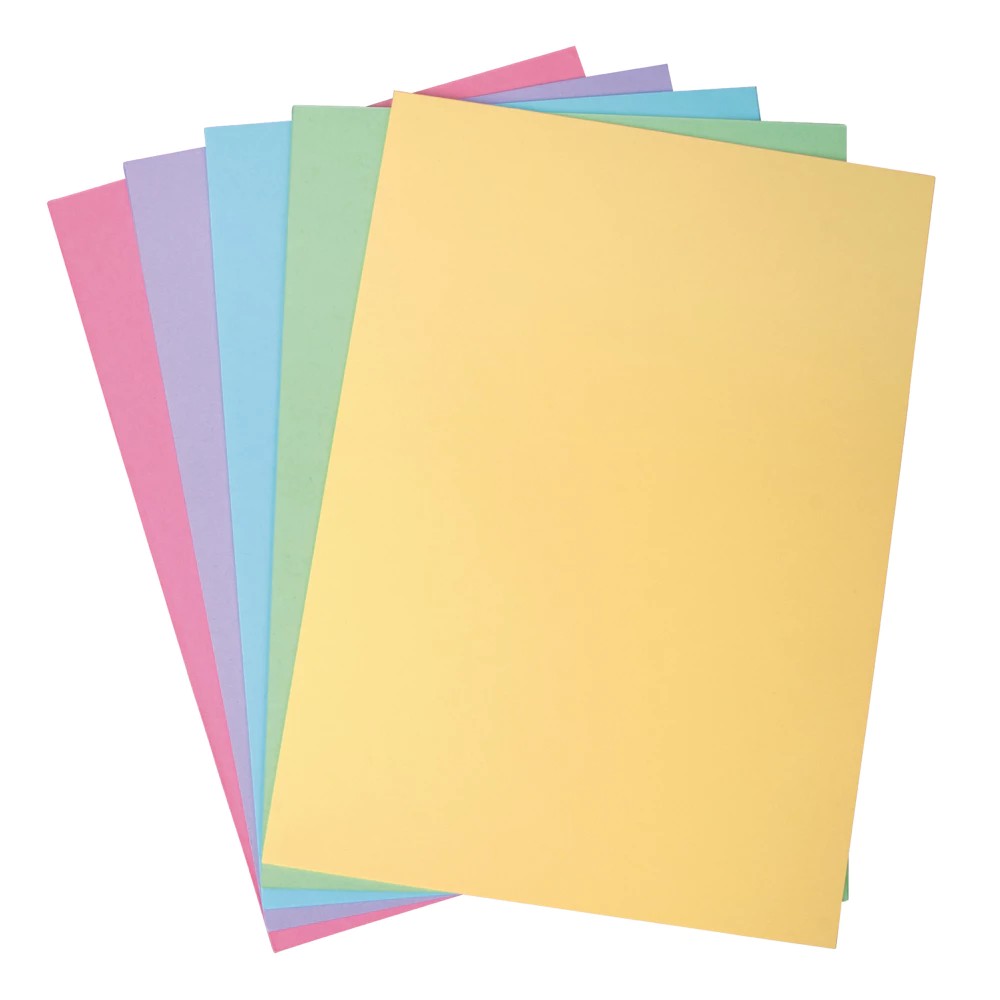 Handmade cardboard, sorted by color, FSC Mix Credit