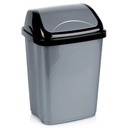 [731353 ZEN35] Poubelle en plastique grise 10 l