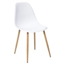 [157268G ZEN35] Taho white polypropylene chair