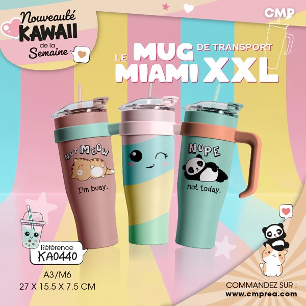 Mug de transport Miami Kawaii 