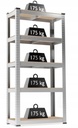 [R1809030 ZEN41] Metal shelf, 5 levels, 180*90*30cm 175kg