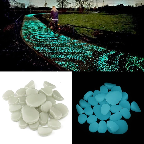 Decorative phosphorescent pebbles