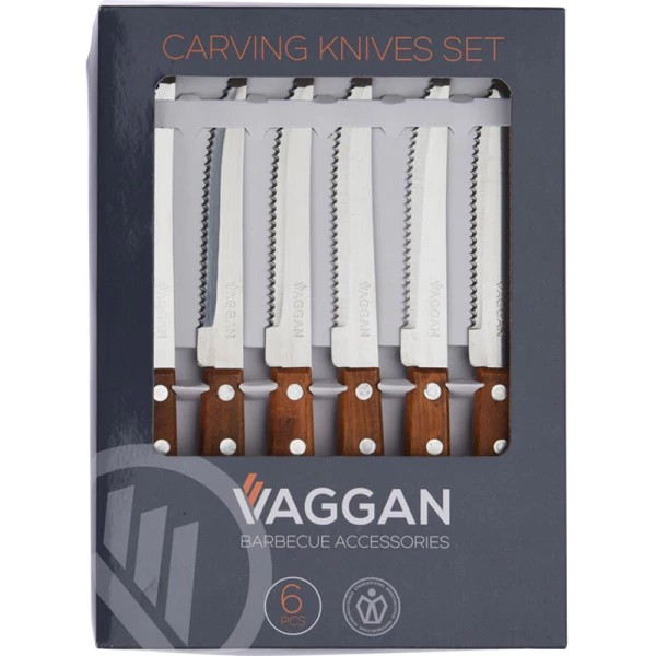 Set of 6 Vaggan steak knives – 21 cm