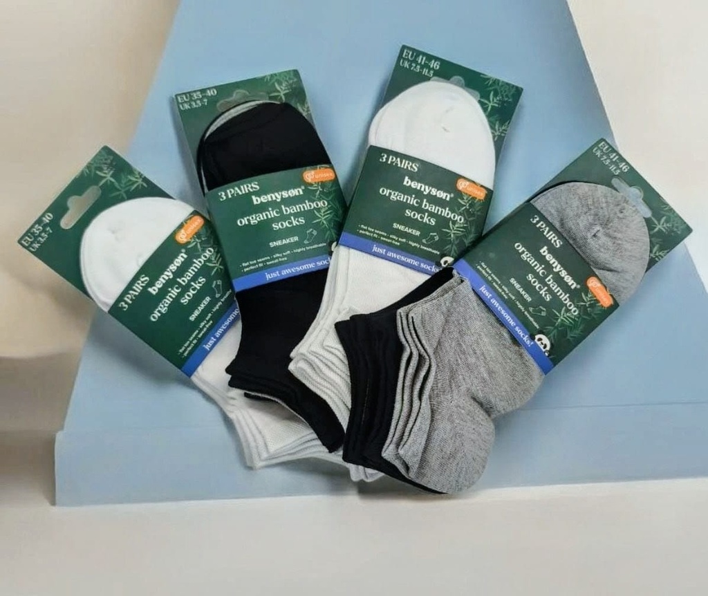 BENYSON Bamboo Ankle Socks Pack of 3 Pairs