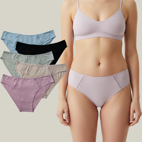 Lot de 5 mini-culottes en coton biologique MX