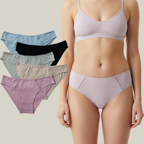Pack of 5 organic cotton mini panties MX