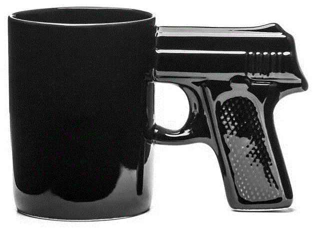 Blaster Pistol Mug -Gun Mug -Black