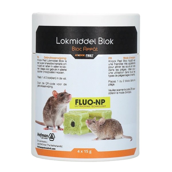 Lure block for mice and rats