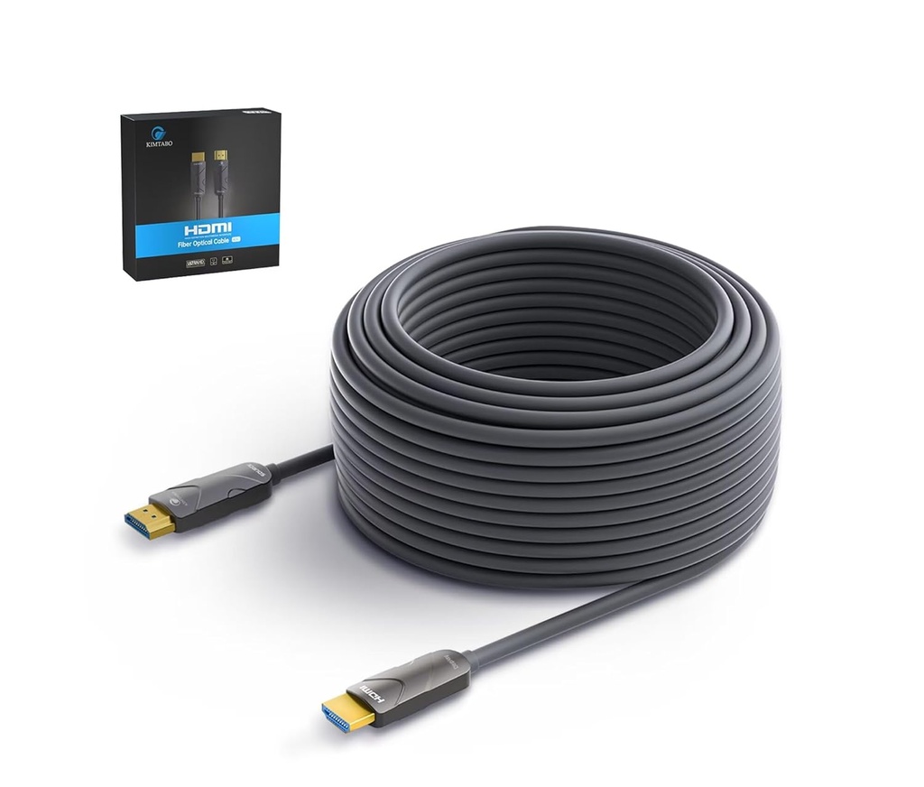 Optical Fiber HDMI Cable 30 m – 4K 60Hz – HDMI 2.0b Ultra High Speed ​​18Gbps