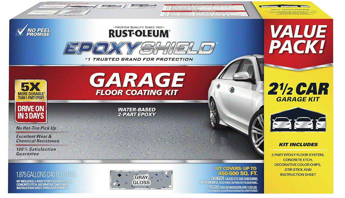 Rust-Oleum Epoxy shield kit de revêtement pour sol de garage-2.5 Voitures