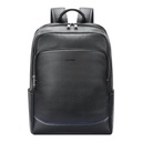 [121671A] Sac à dos en cuir noir 15.6"