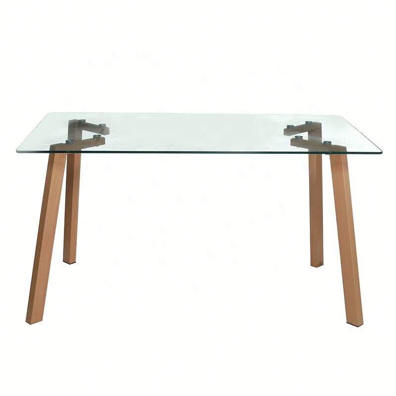OCTAVE table in rectangular glass, 6 people.