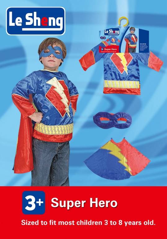 Super Hero costume 3-8 years old