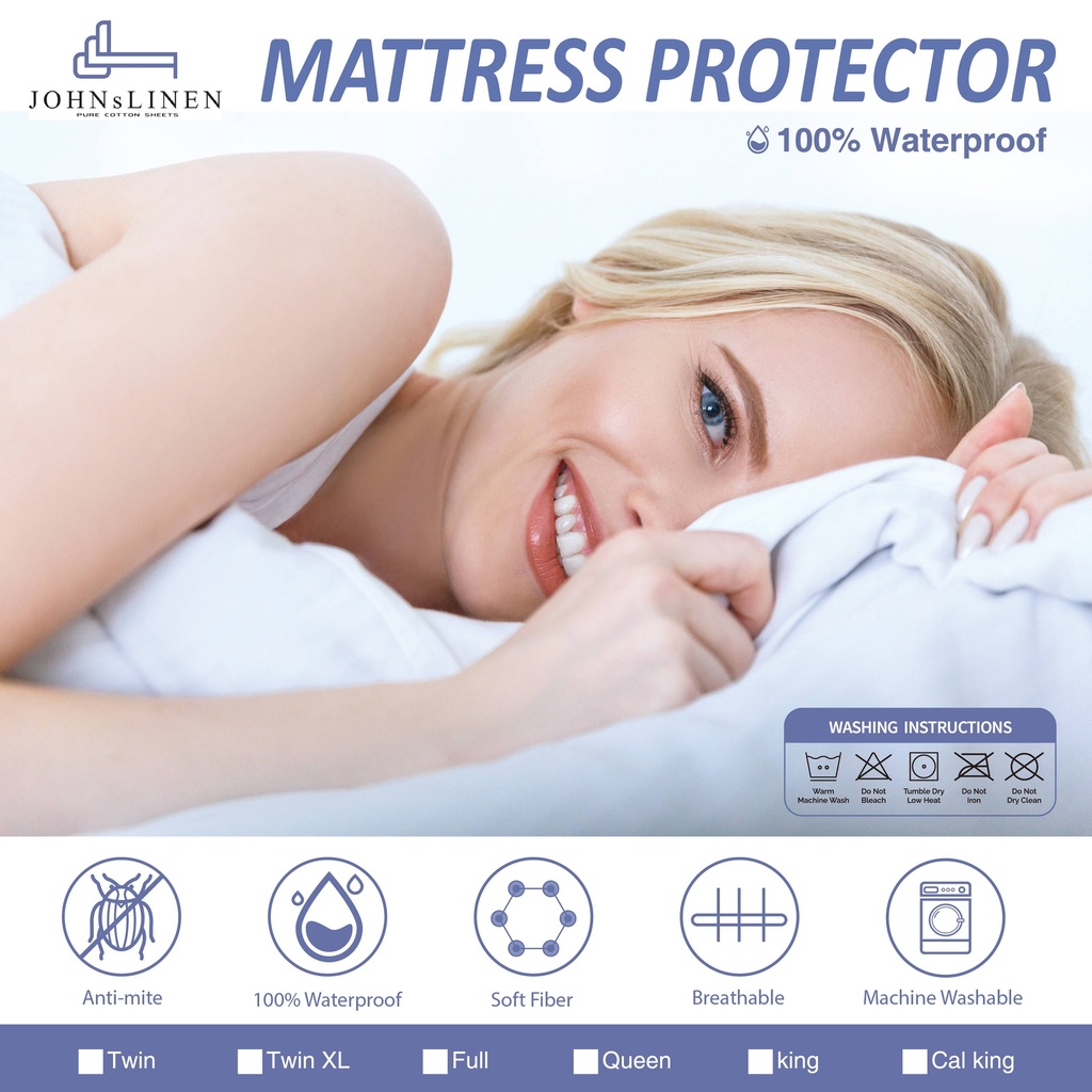 Waterproof anti-Acarian and breathable waterproof mattress protective