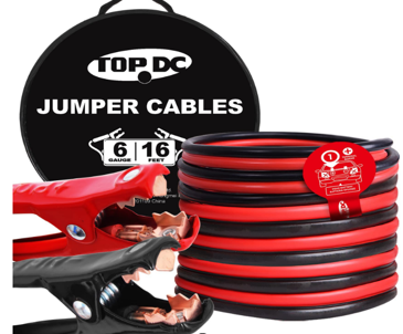 JUMP-START CABLES 6 GAUGES-4.88m/16ft