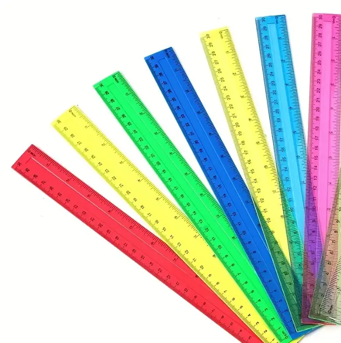 PLASTIC RULER 30CM ASSORTED COLORS