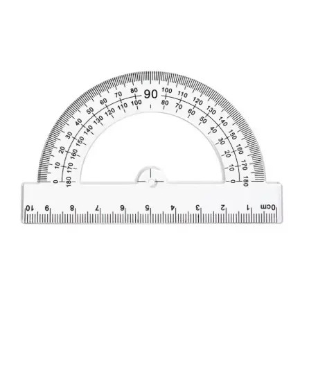 180 ° rapporteur + 10cm plastic region