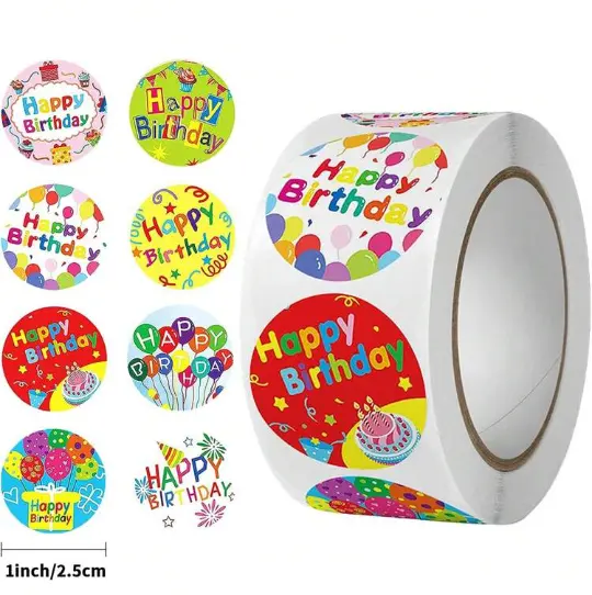 STICKERS ANNIVERSAIRE (25mm 500PCS)