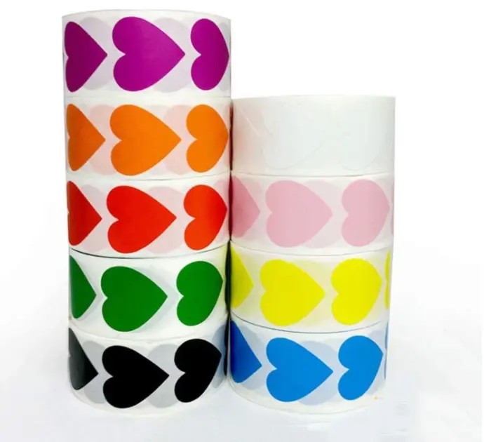 STICKERS COEUR (25mm 500PCS)