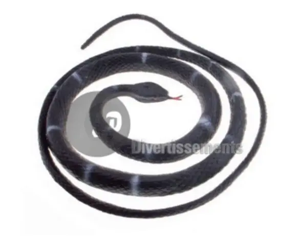 Serpent vipère noir gris 80cm 
