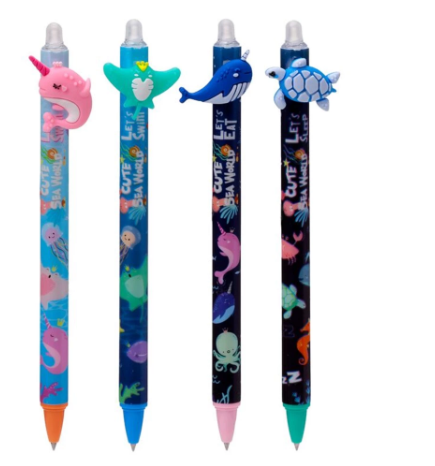 Erasable pen with sea animal
