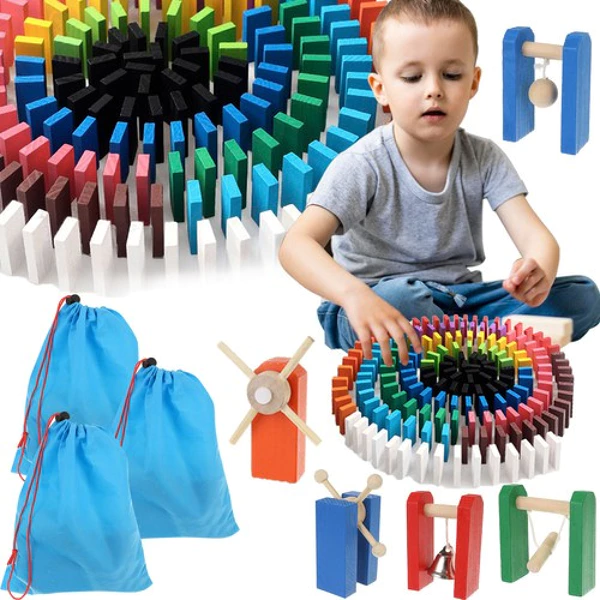 Kruzzle Puzzle of Colorful Domino Wood Blocks 1080pieces