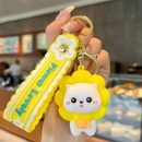 Porte-clés lion floral jaune BRL205