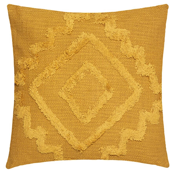 Inca tuft cushion oc 40x40, ochre