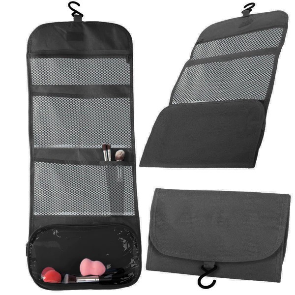 Folding travel cosmetic bag with organ