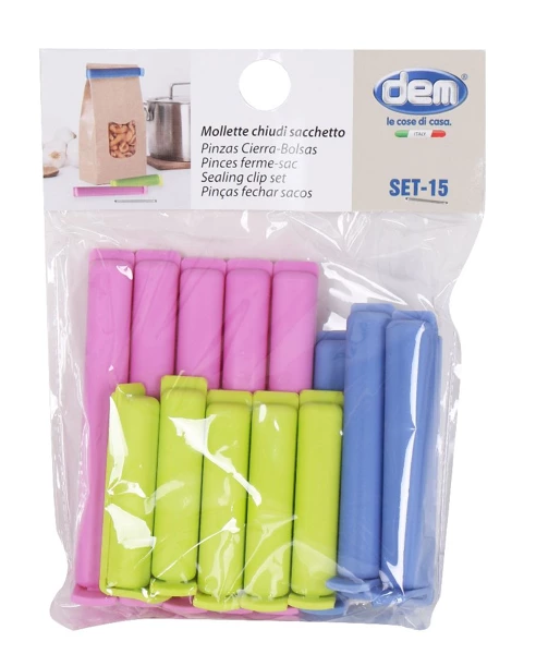 Pack of 15 Bag Closing Clips