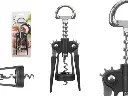 [81568] Tire-bouchon noir chromé droit 100gr