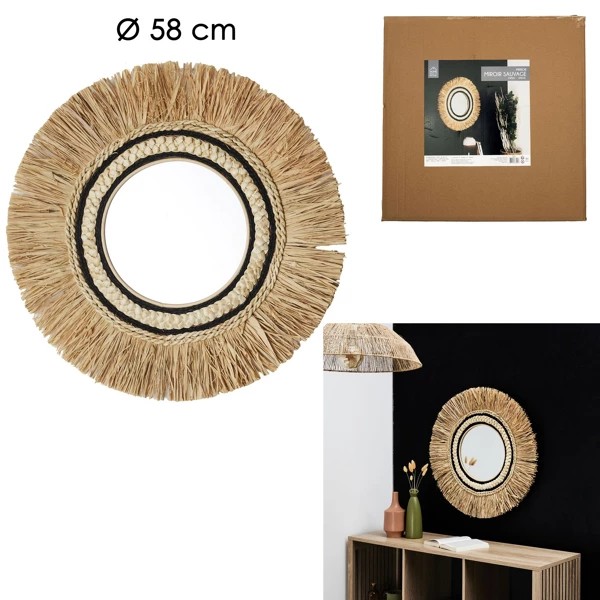 Miroir sauvage 58cm