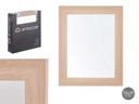 [22040] Miroir 38x48 cadre brun naturel