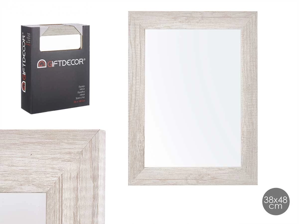 38x48 mirror with natural gray frame