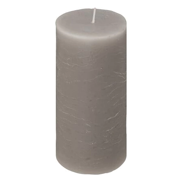 Bougie ronde olia gris 6.8x14, gris