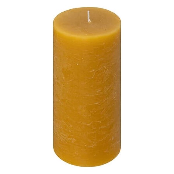 Round candle olia yellow 6.8x14, mustard