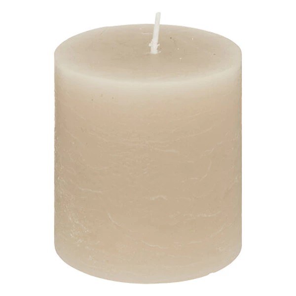 Round candle olia tp 6.7x7, taupe