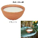 [BO5601] Bougie parfume citronnelle terracotta D14.7cm